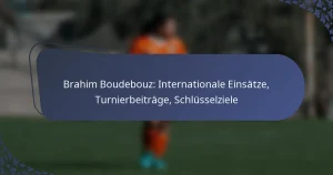 Brahim Boudebouz: Internationale Einsätze, Turnierbeiträge, Schlüsselziele